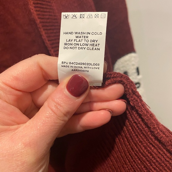 BloomChic Women Plus Maroon Pumpkin and Ghost Cardigan 18-20 - Picture 9 of 10